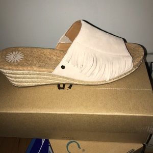 Sued Uggs wedge Slide
